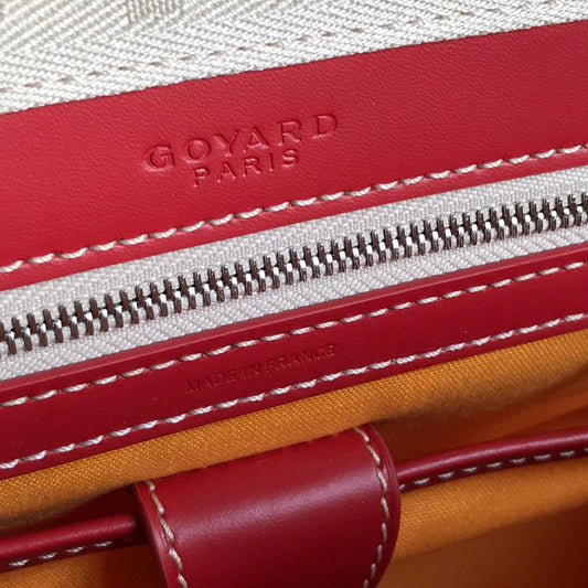 SAINT JEANNE BAG 35 IN RED GOYARDINE CANVAS AND CALFSKIN