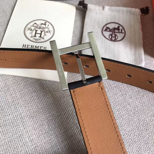 HERM James 35MM Belt In Black Box Calfskin