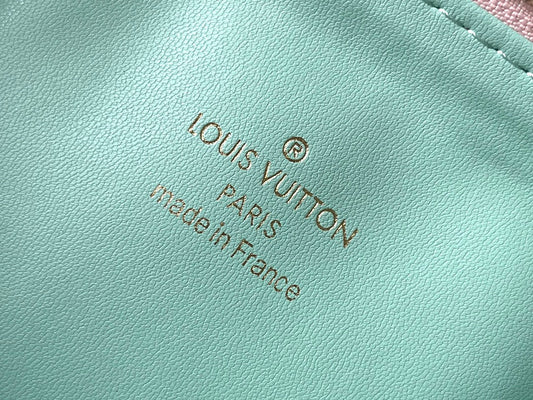 COUSSIN PM 26 IN JASMINE PINK MONOGRAM EMBOSSED LAMBSKIN