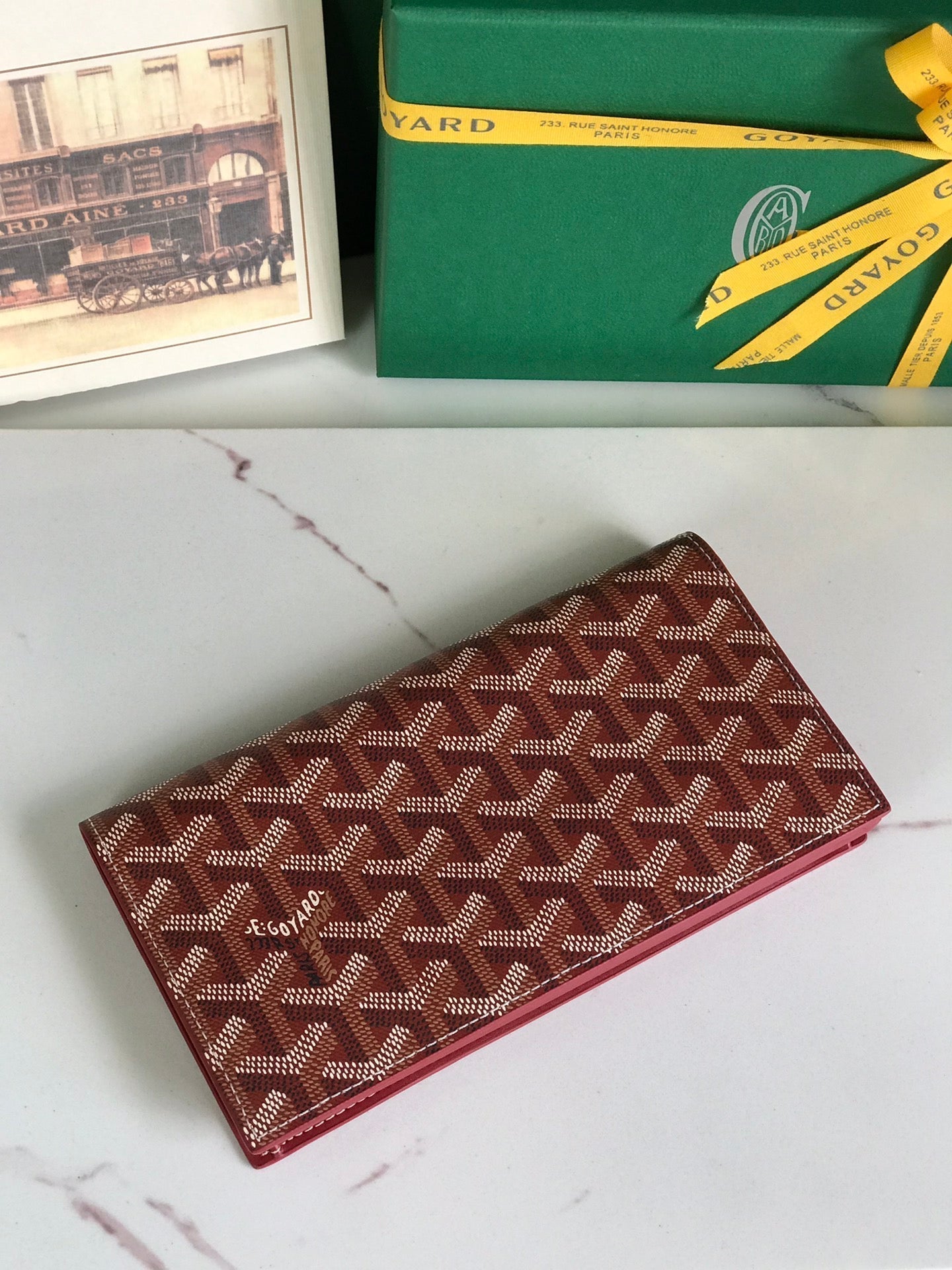 RICHELIEU WALLET 19 IN CLASSIC RED GOYARDINE CANVAS