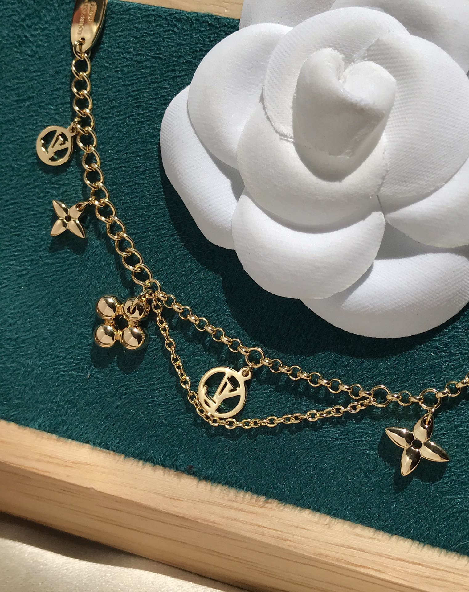 LV BLOOMING PINK GOLD MOP BRACELET