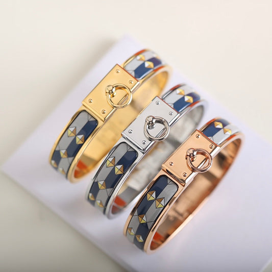 CLIC ANNEAU BLUE BLACK AND GREY BRACELET
