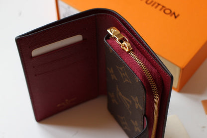 JULIETTE WALLET 13.5 BROWN RED MONOGRAM CANVAS