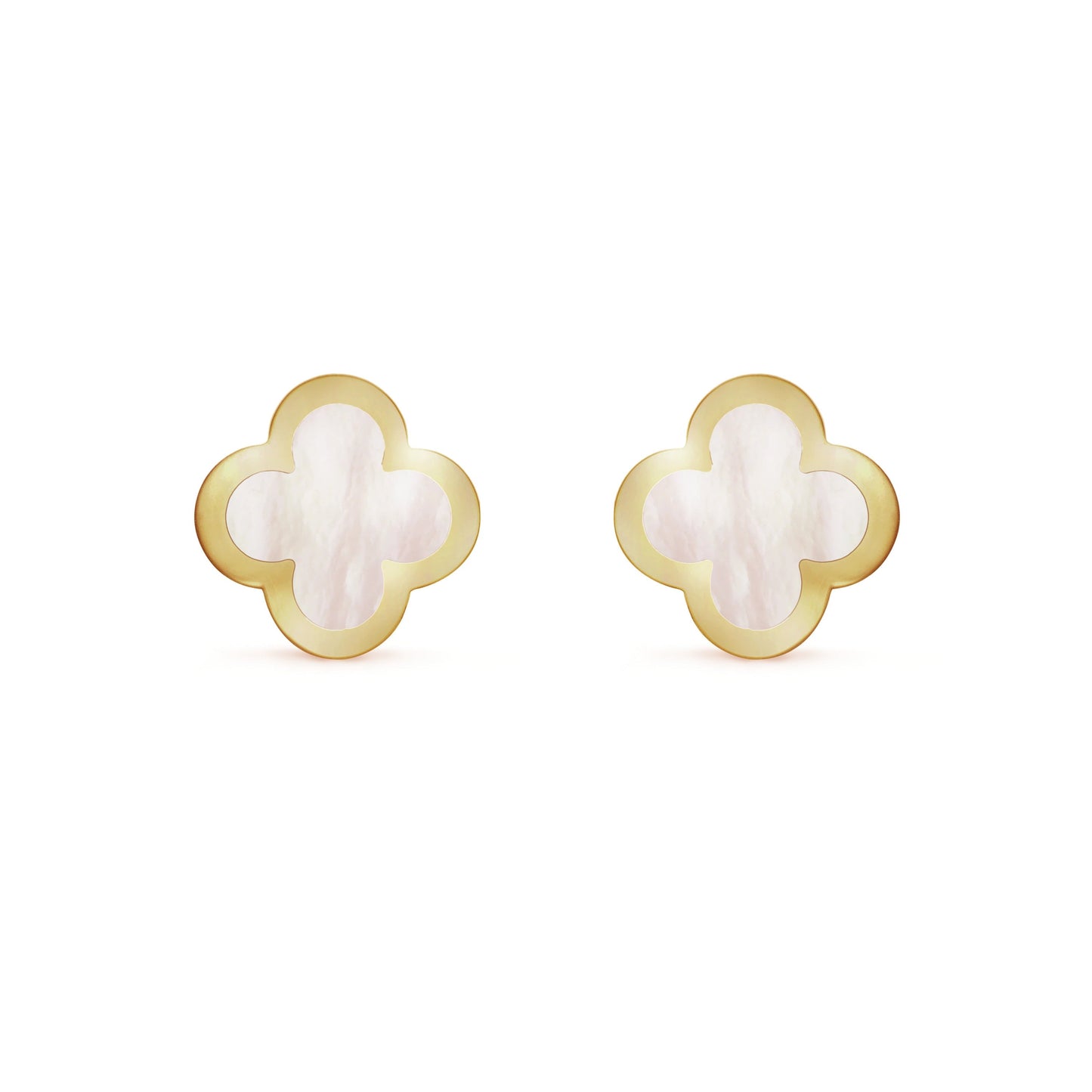 PURE CLOVER MOP PINK GOLD EARRINGS