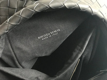 SMALL INTRECCIATO 41 BACKPACK IN BLACK CALFSKIN