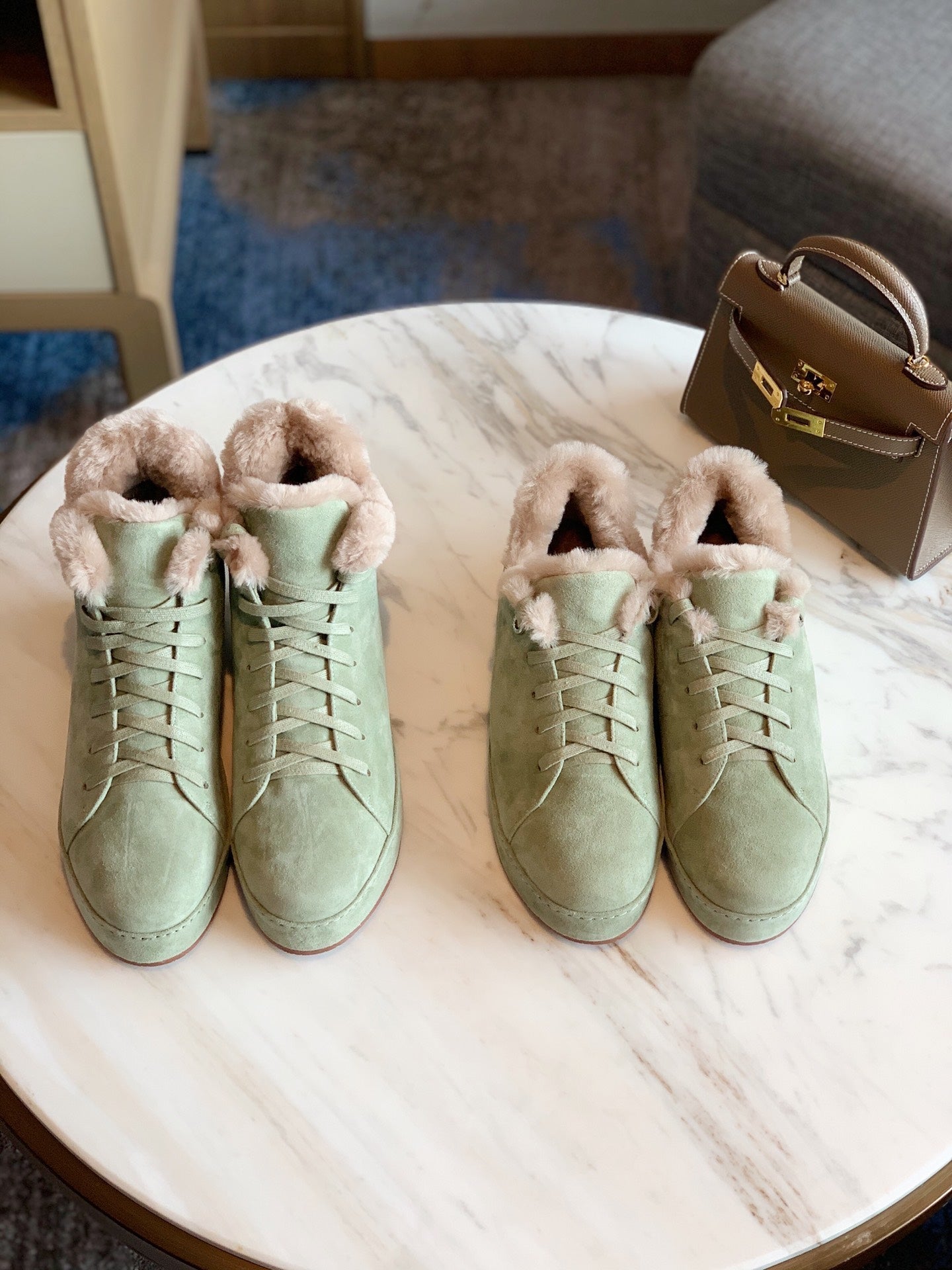 LP WINTER NUAGES SNEAKERS MINT LAMBSKIN