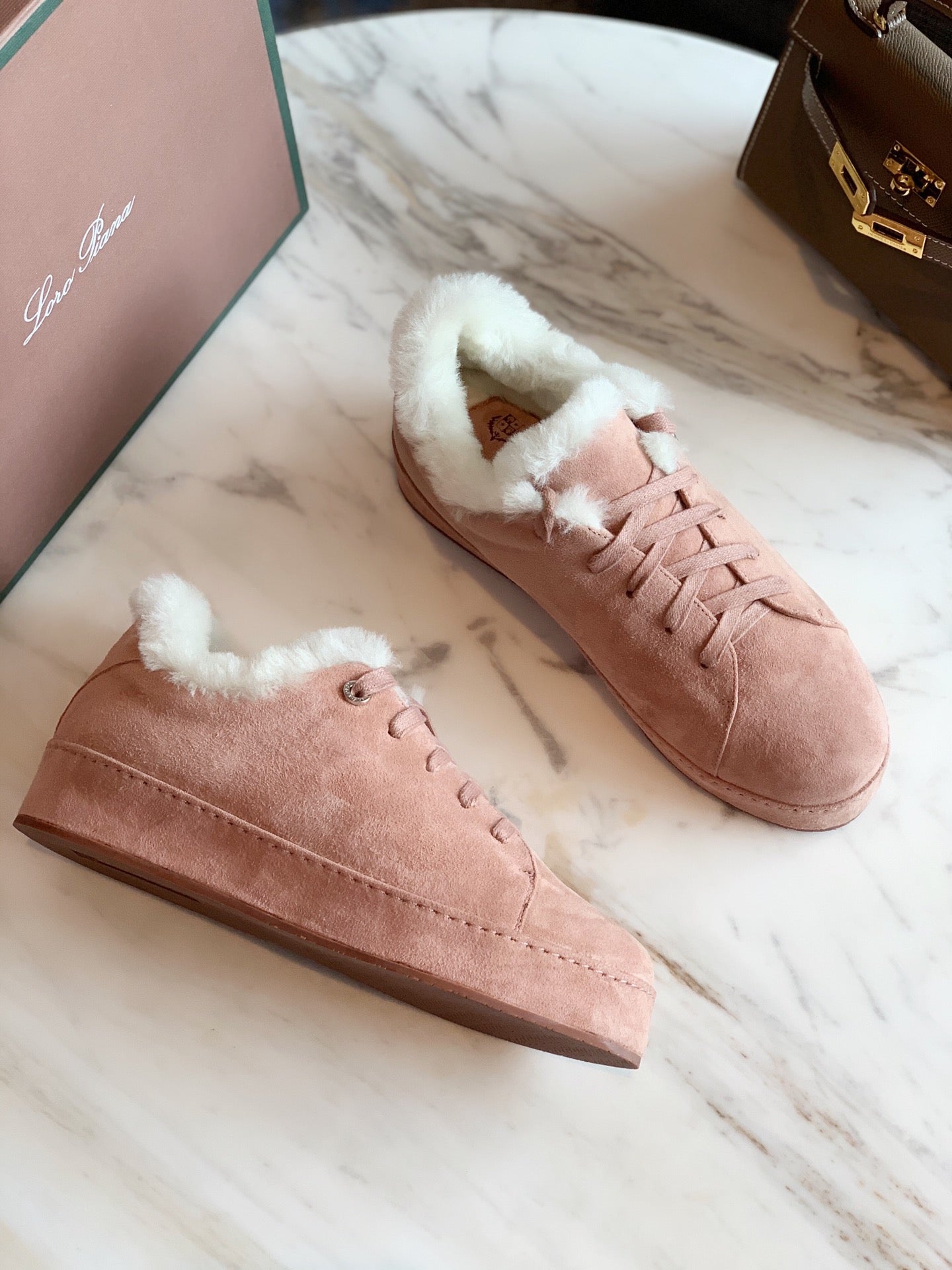 LP WINTER NUAGES SNEAKERS LIGHT PINK LAMBSKIN