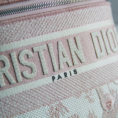 VANITY CROSSBODY CASE IN PEACH PINK MONOGRAM OBLIQUE JACQUARD