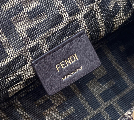 FENDI FIRST SMALL 26 IN COLORFUL SUEDE AND CALFSKIN WITH GOLD HARDWARE