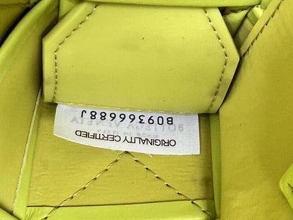SMALL CASSETTE 23 IN VOLT GREEN CALFSKIN