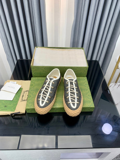 GG UNIQUE SNEAKER THICK-SOLE LEAD CANVAS