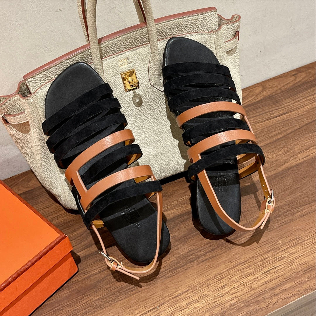 EPHESE SANDAL BLACK CALFSKIN