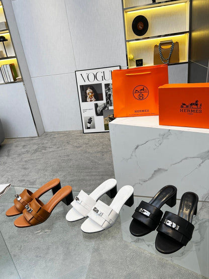 Gigi 50 Sandal Black Calfskin