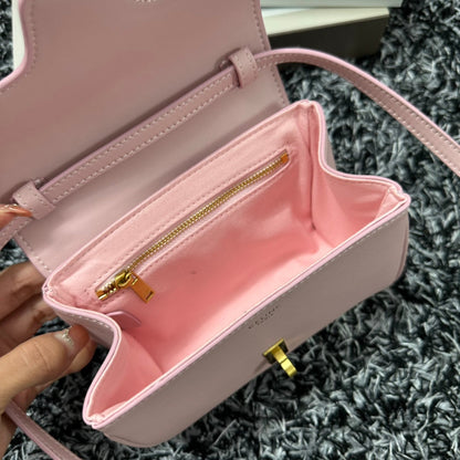 CLASSIC MINI 18 PINK PASTEL CALFSKIN