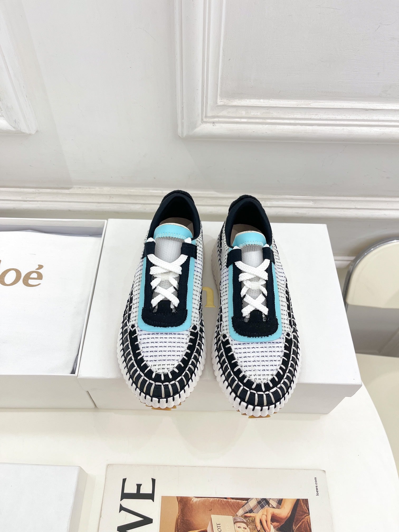 NAMA SNEAKER IN BLACK MIX COLORFUL SPECIAL FABRIC