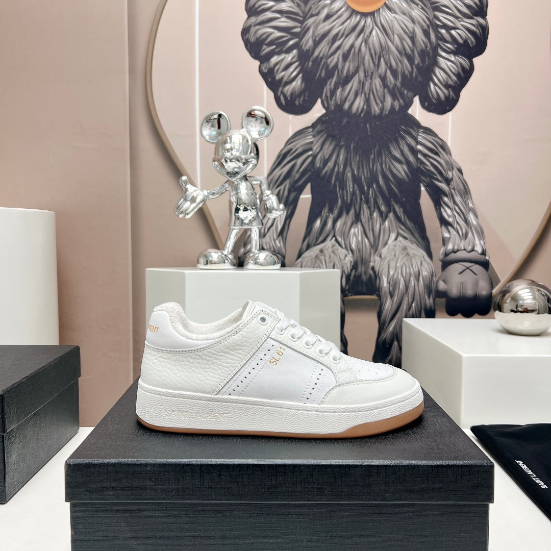 SL/61 SNEAKERS IN WHITE CALFSKIN