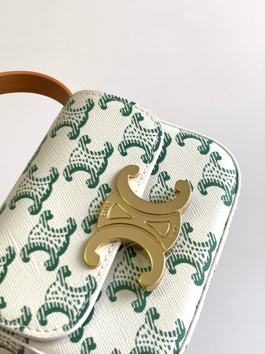TRIPHOME 11 GREEN WHITE COWHIDE LEATHER