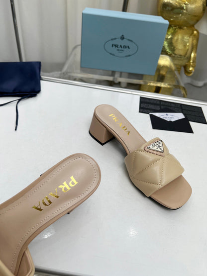 PRA EMBROIDERED SANDALS 45 BEIGE LAMBSKIN