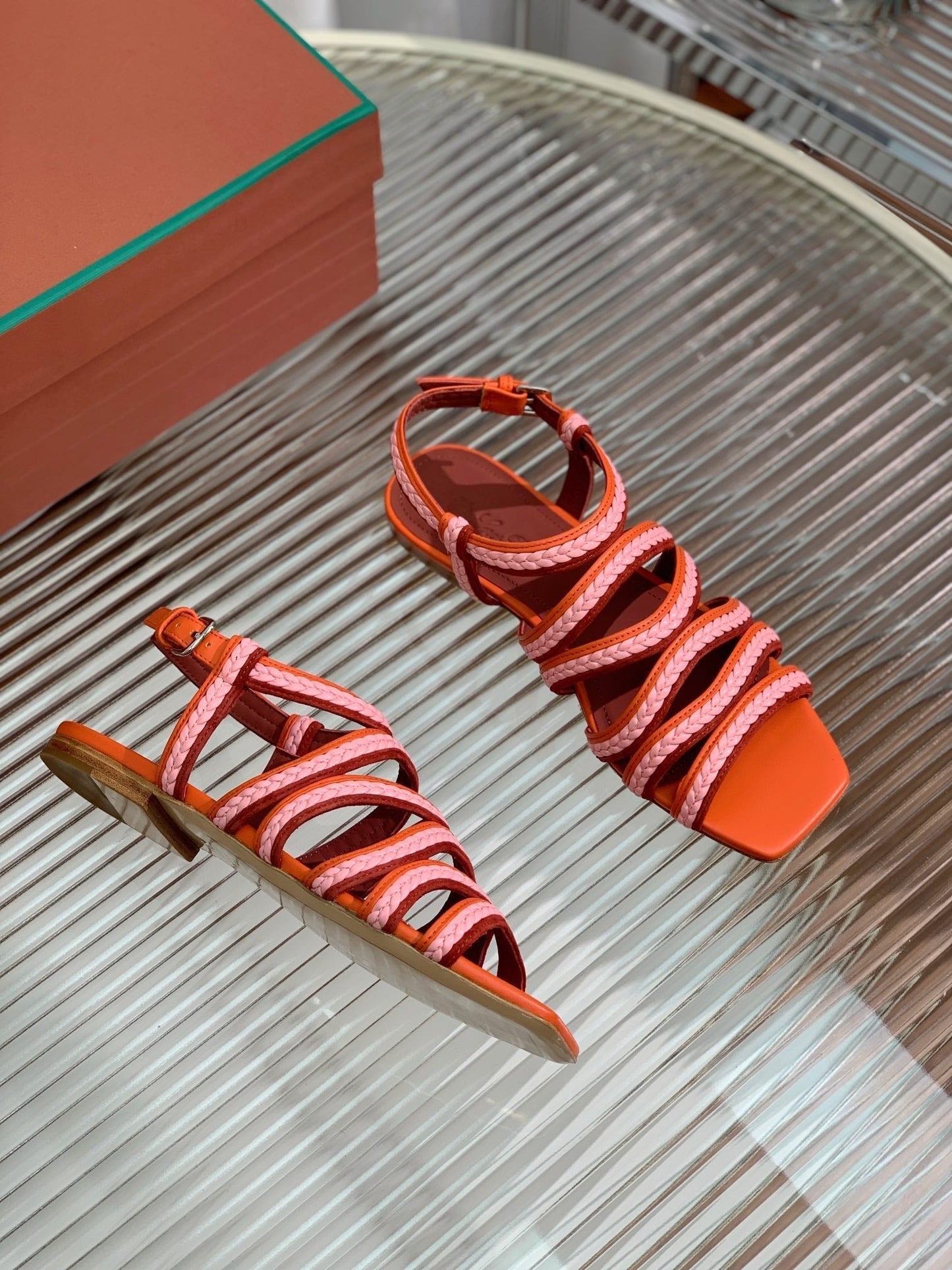 LP SPRIGHTLY CHARMS SANDAL BURNT ORANGE CALFSKIN