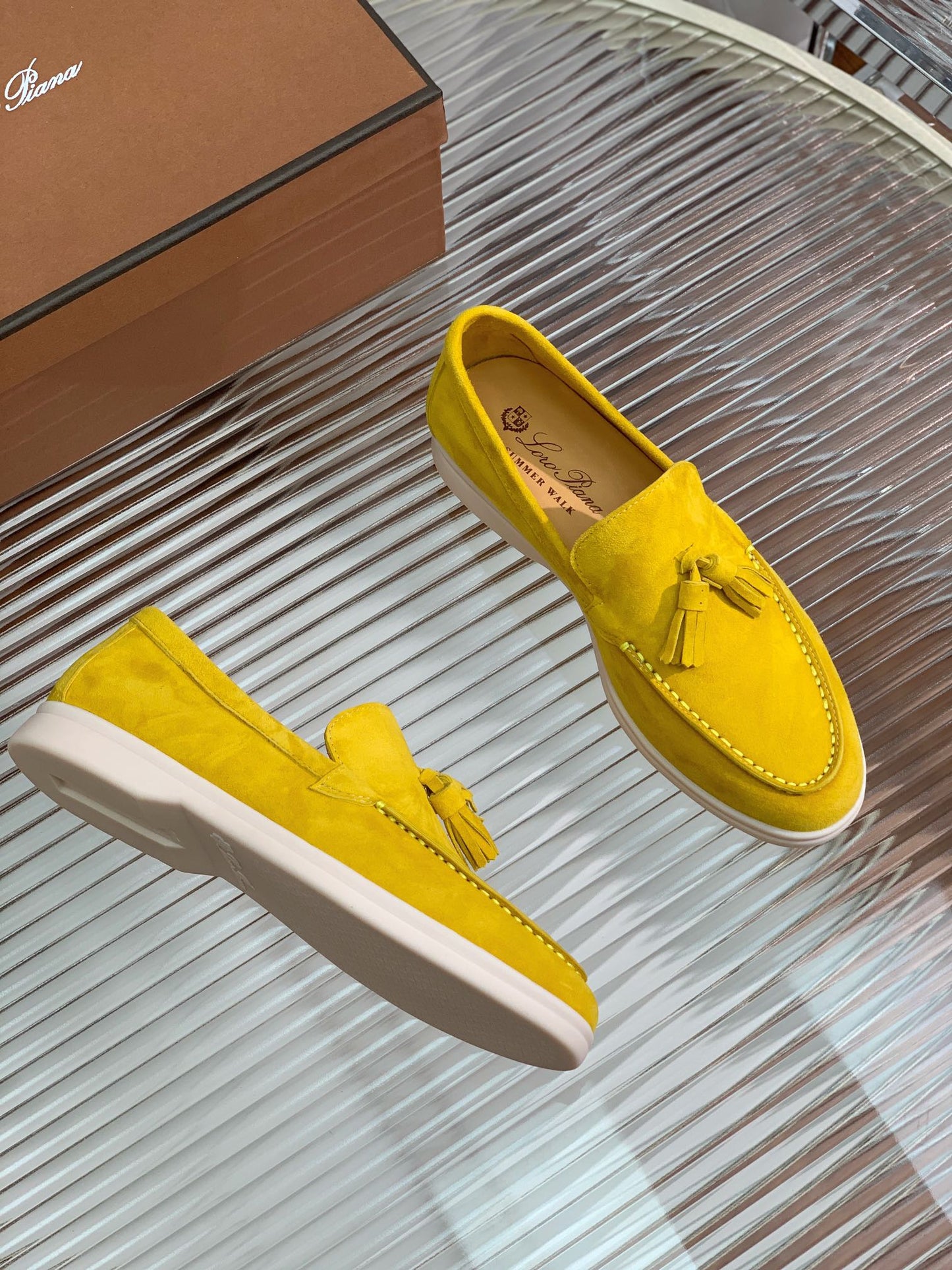 LP SUMMER WALK TASSELS LOAFERS YELLOW SUEDE
