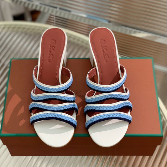 LP SPRIGHTLY CHARMS MID-SANDAL SKY CALFSKIN