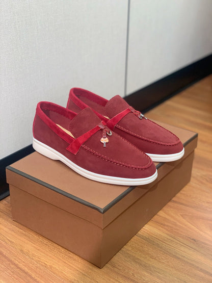 LP CHARMS WALK BABOUCHE LOAFERS GARNET SUEDE