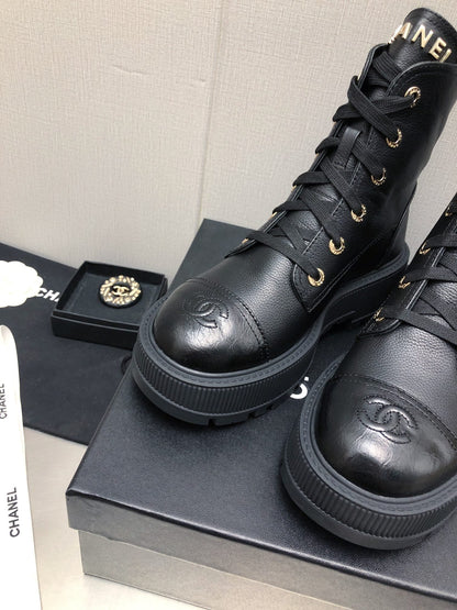 MARTIN SHORT BOOTS BLACK LAMBSKIN