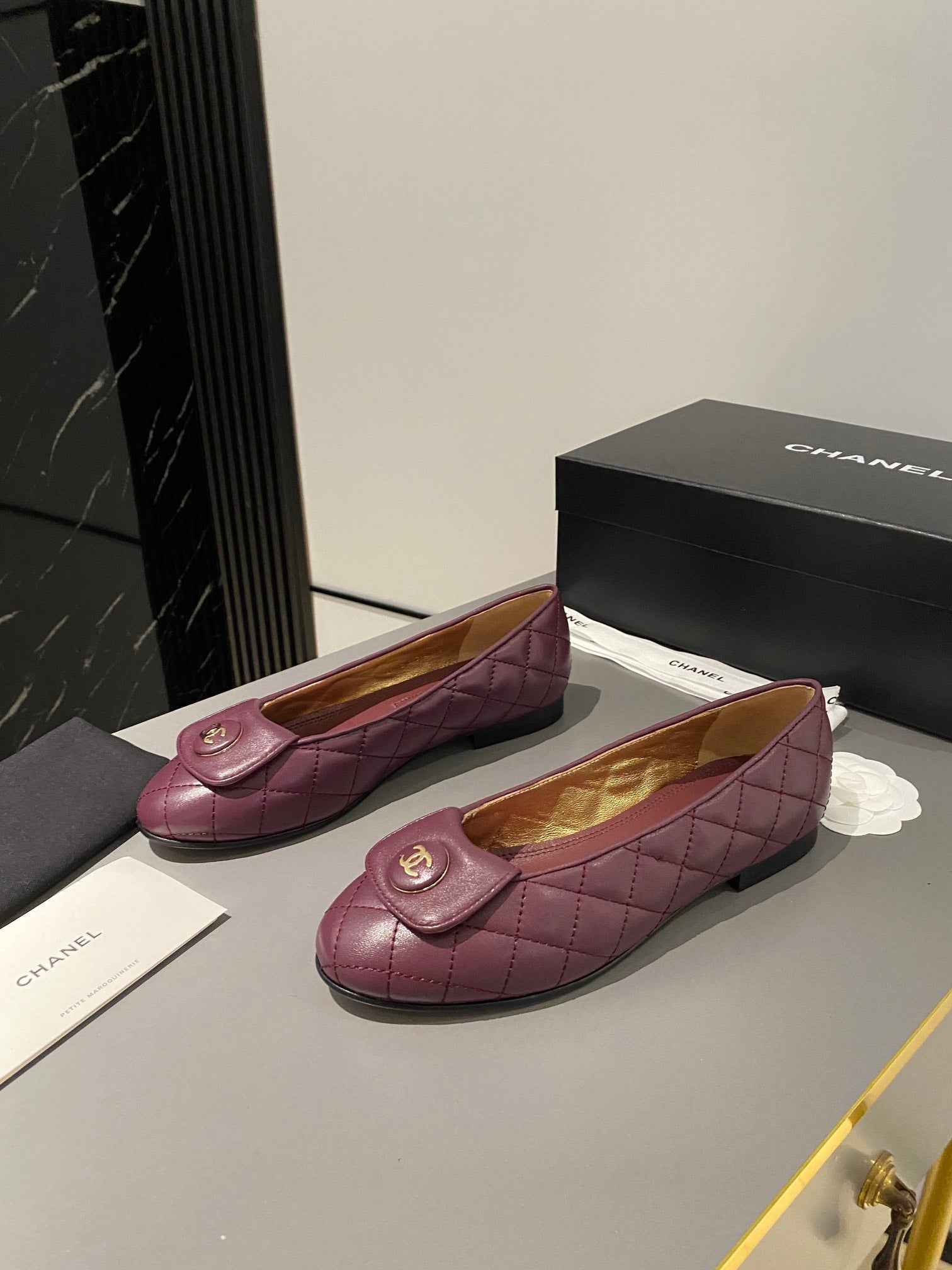 BALLET FLAT MULBERRY PURPLE LAMBSKIN
