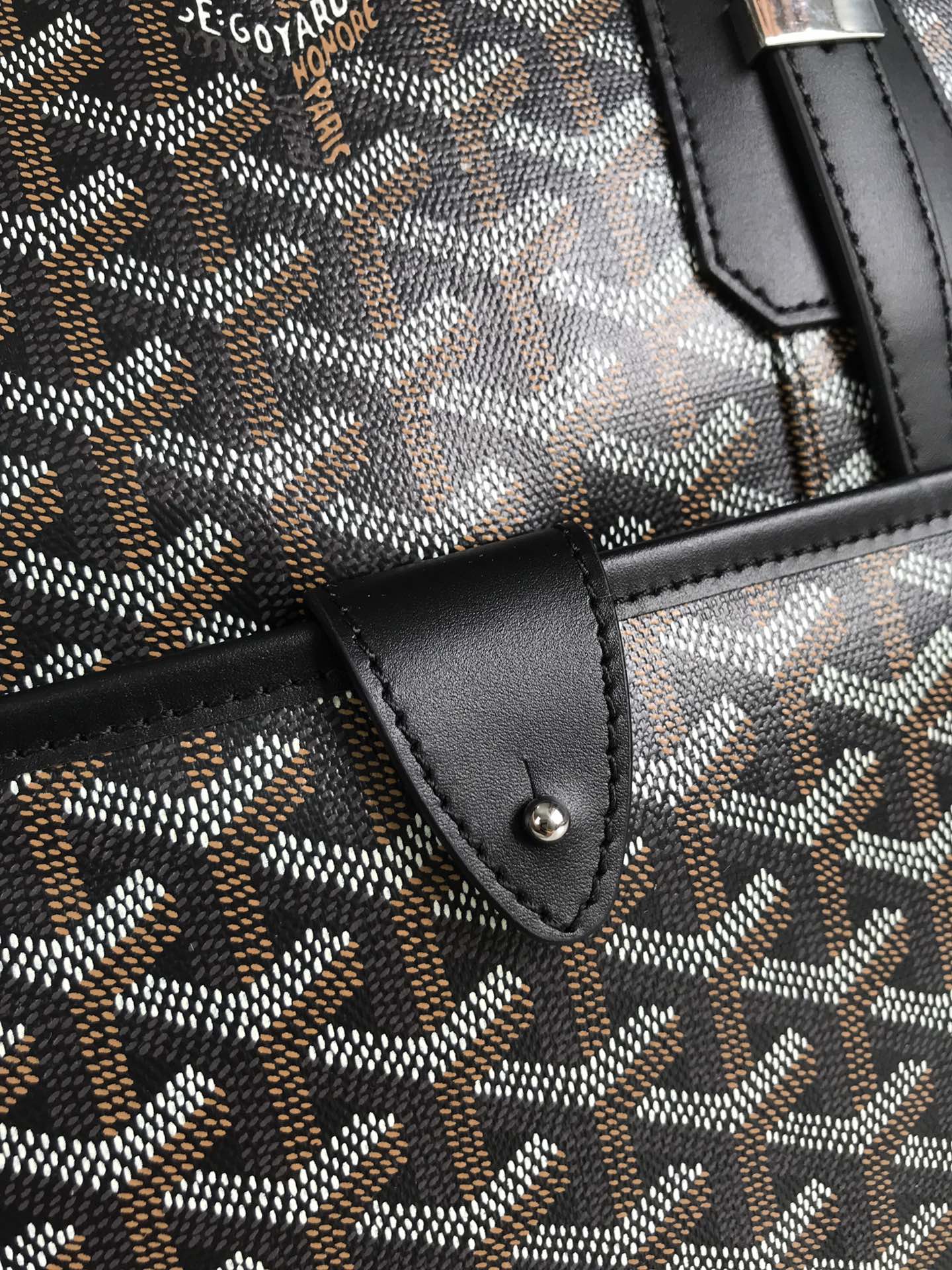 AMBASSADE DOCUMENT CASE 35 IN BLACK GOYARDINE CANVAS