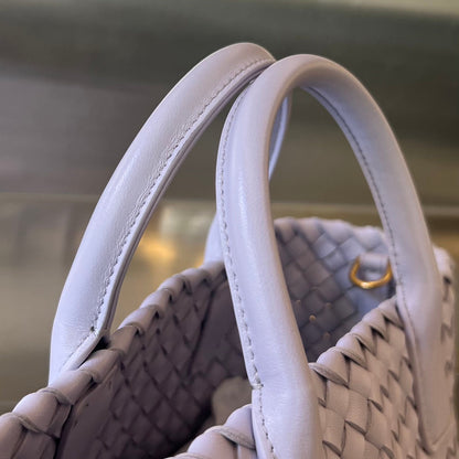 MINI CABAT 20 IN LILAC PURPLE LAMBSKIN