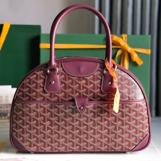 SAINT JEANNE BAG 35 IN CANNON PINK GOYARDINE CANVAS AND CALFSKIN