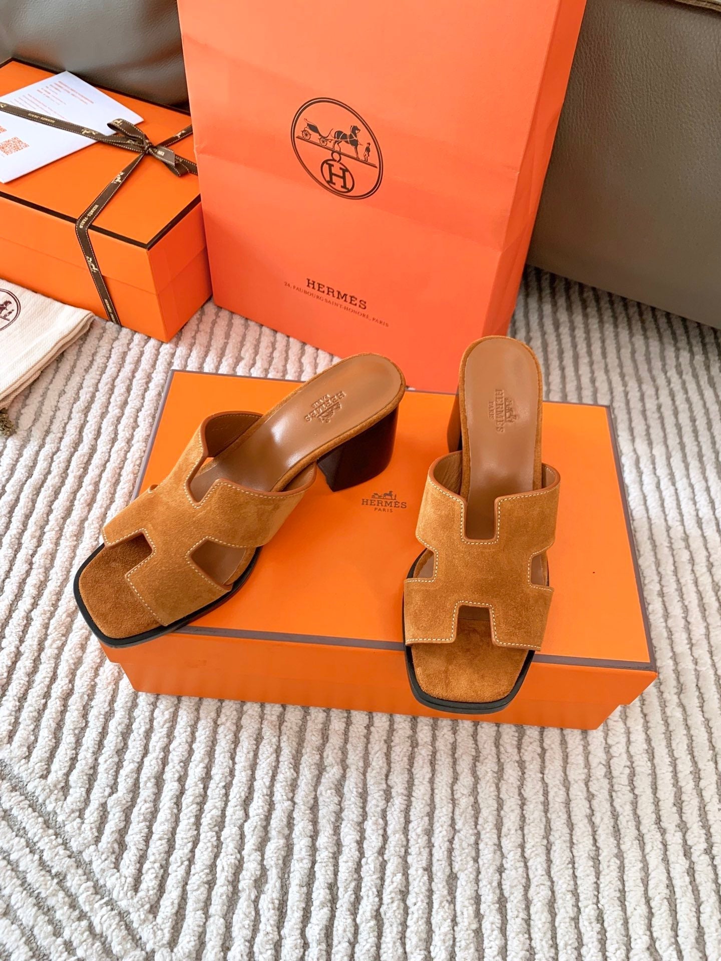 HELIA 60 SANDAL IN BRONZE BROWN SUEDE