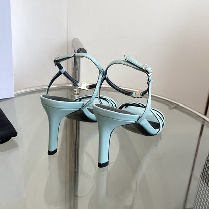 HIGH HEEL 65MM IN SKY BLUE CALFSKIN