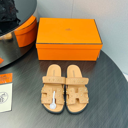 CHYPRE SANDAL LIGHT ORANGE CALFSKIN SPECIAL