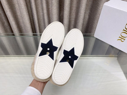 STAR SNEAKER IN LIGHT PINK SUEDE AND SHEARLING