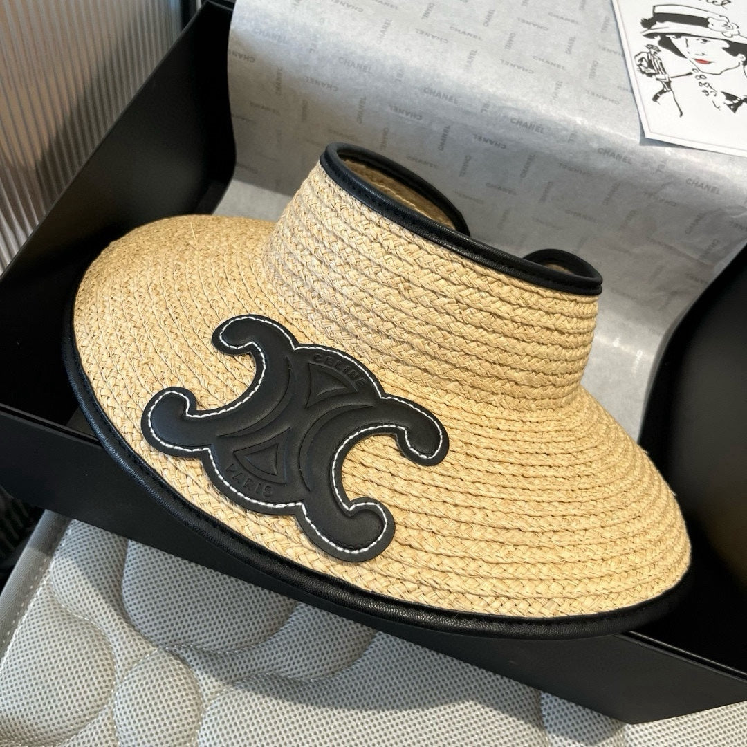 WIDE BRIM HALF HEAD HAT MODEL 650340 IN NATURAL RAFFIA STRAW