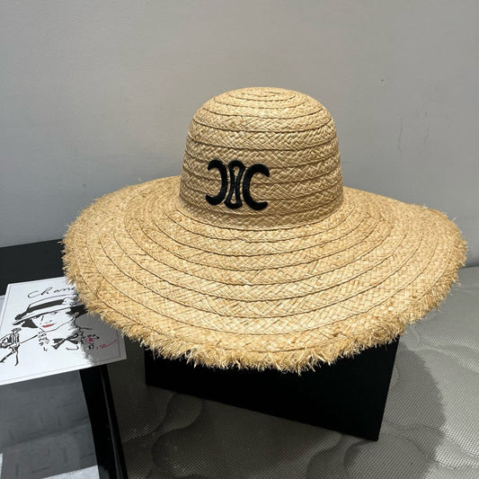 WIDE BRIM HAT MODEL 650341 IN NATURAL RAFFIA STRAW