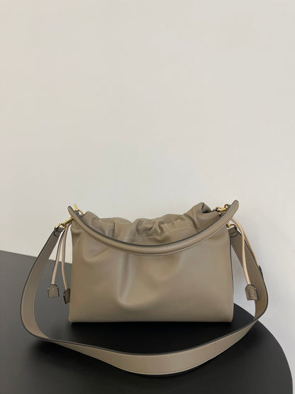 Mamma Bauguette Medium Nappa Leather Dove Grey