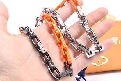 LV ORANGE BAMBOO SPLICING NECKLACE
