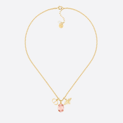 CD GOLD-COLORED METAL WITH WHITE RESIN PEARL NECKLACE