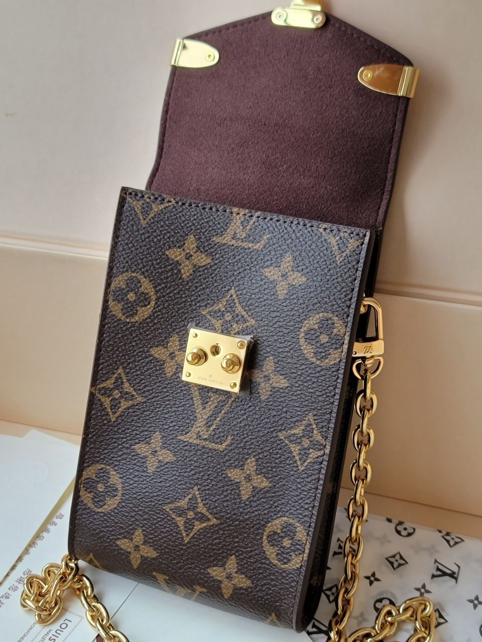 1V Monogram Phone Pouch