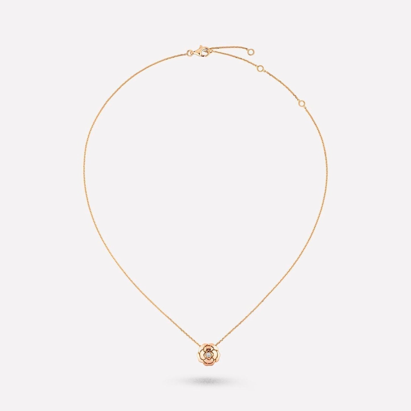 EXTRAIT DE CAMELIA NECKLACE PINK GOLD DIAMOND