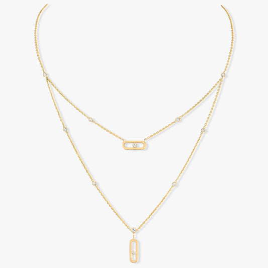 MOVE UNO 2 ROW DIAMOND NECKLACE
