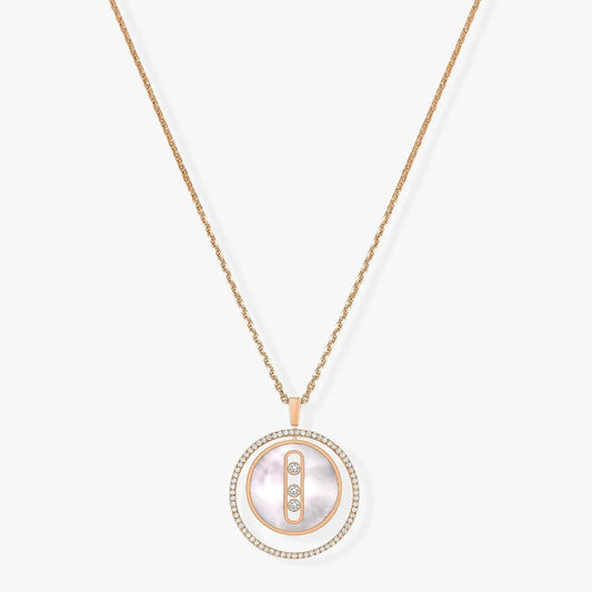 LUCKY MOVE MM NACRE BLANCHE DIAMOND NECKLACE