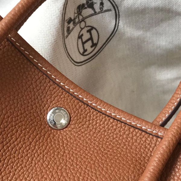 HERM Garden Party 30 Bag In Gold Taurillon Leather
