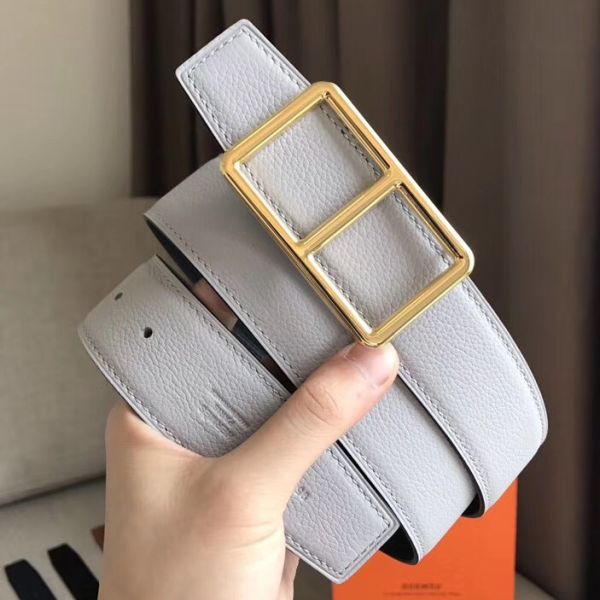 HERM Officier Belt Buckle & White 38MM Strap