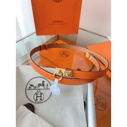 HERM Rivale 18 Belt in Orange Epsom Calfskin