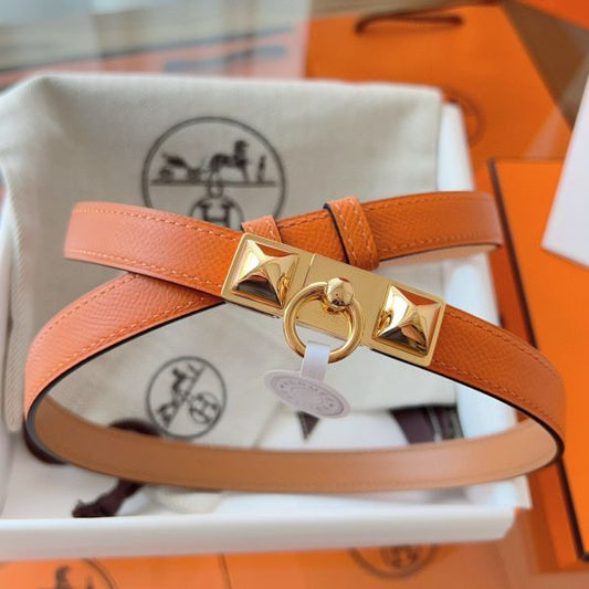 HERM Rivale 18 Belt in Orange Epsom Calfskin