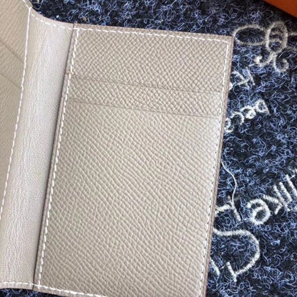 HERM MC¬≤ Euclide Card Holder In Taupe Epsom Leather
