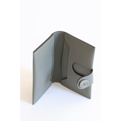HERM R.M.S Card Holder in Gris Meyer Evergrain Calfskin